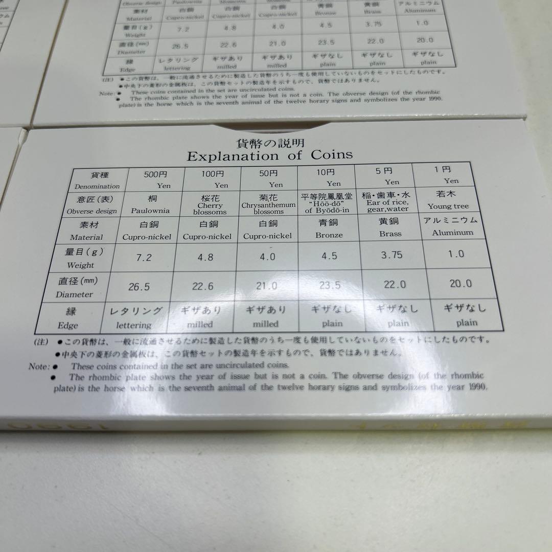 5916 1990年(平成2年)通常貨幣セット 10セット