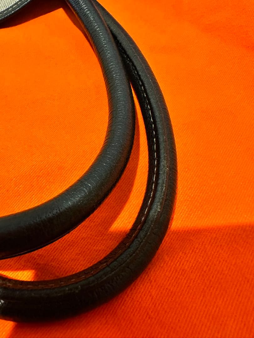 HERMES エルメス ガーデンパーティーベージュ/ブラック　良品