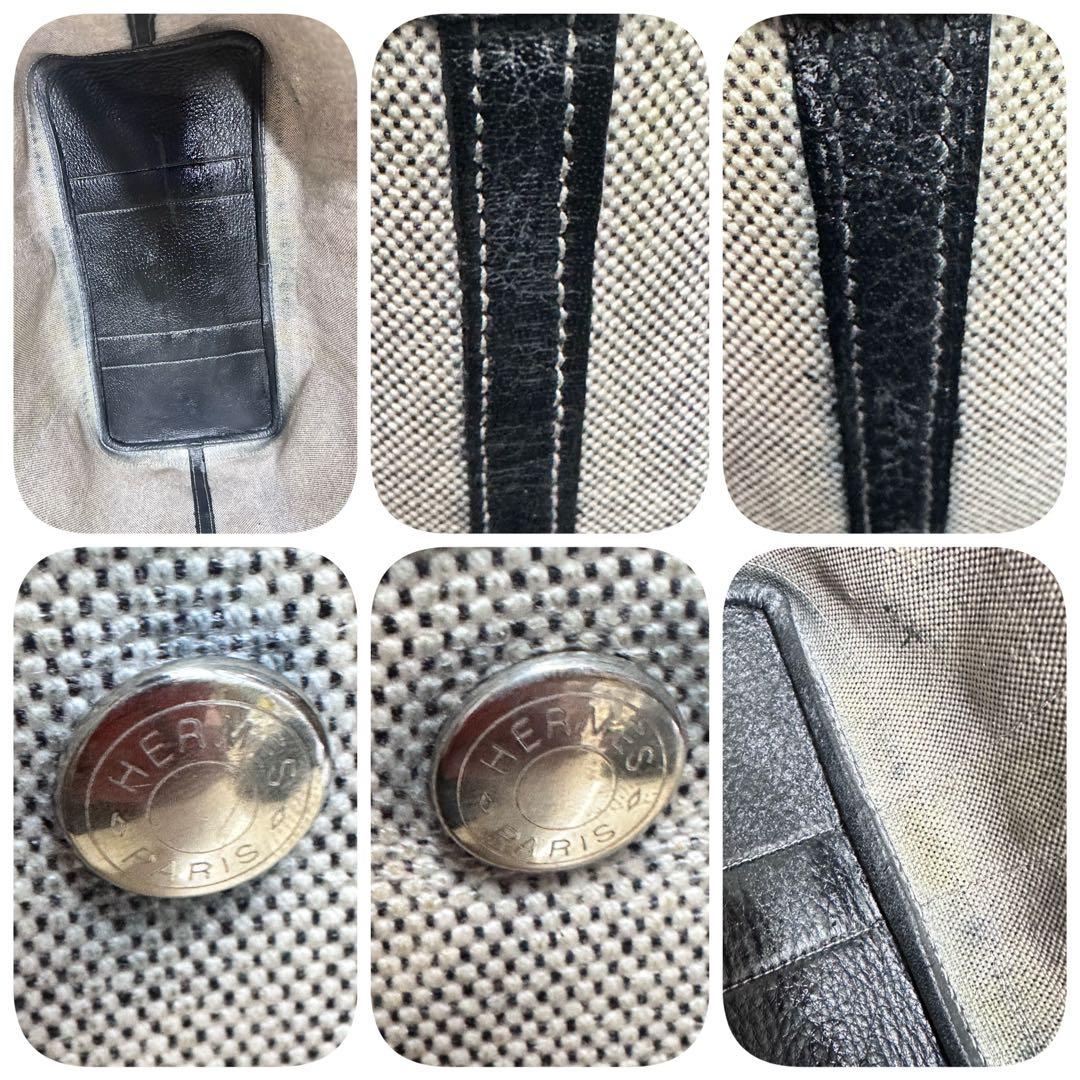 HERMES エルメス ガーデンパーティーベージュ/ブラック　良品