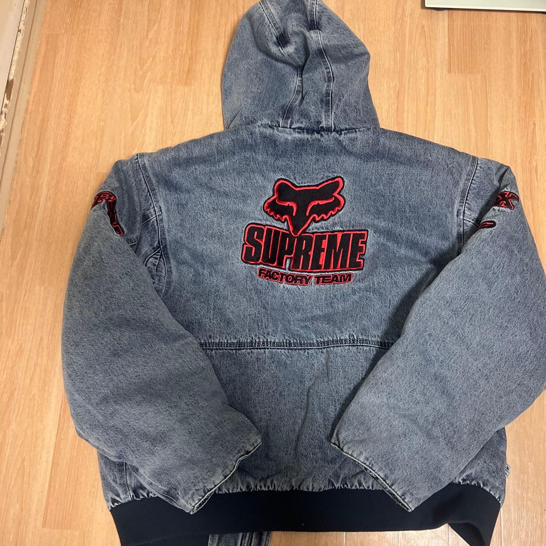 supreme×fox Racing フード付きワークジャケット