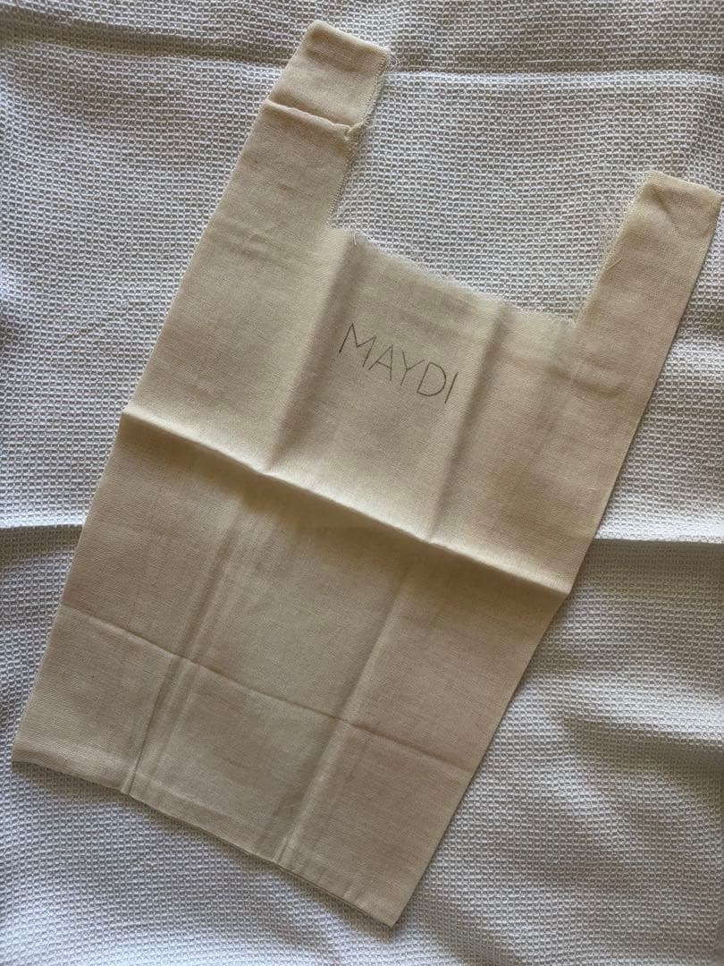 美品★MAYDI /マイディ CROP VEST ハンドニットベスト ナチュラル