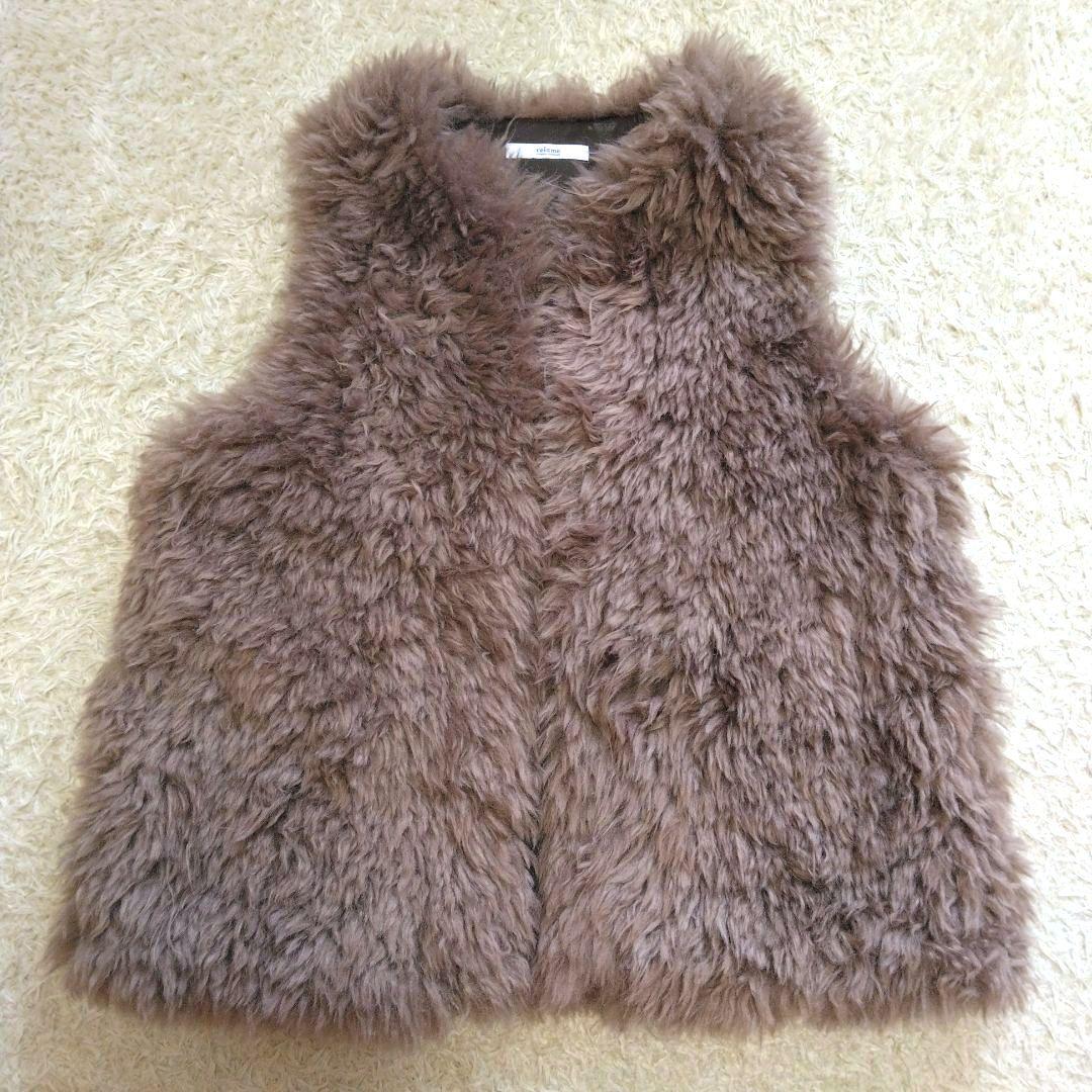 JOURNALSTANDARD relumeフェイクファーベストブラウン24AW