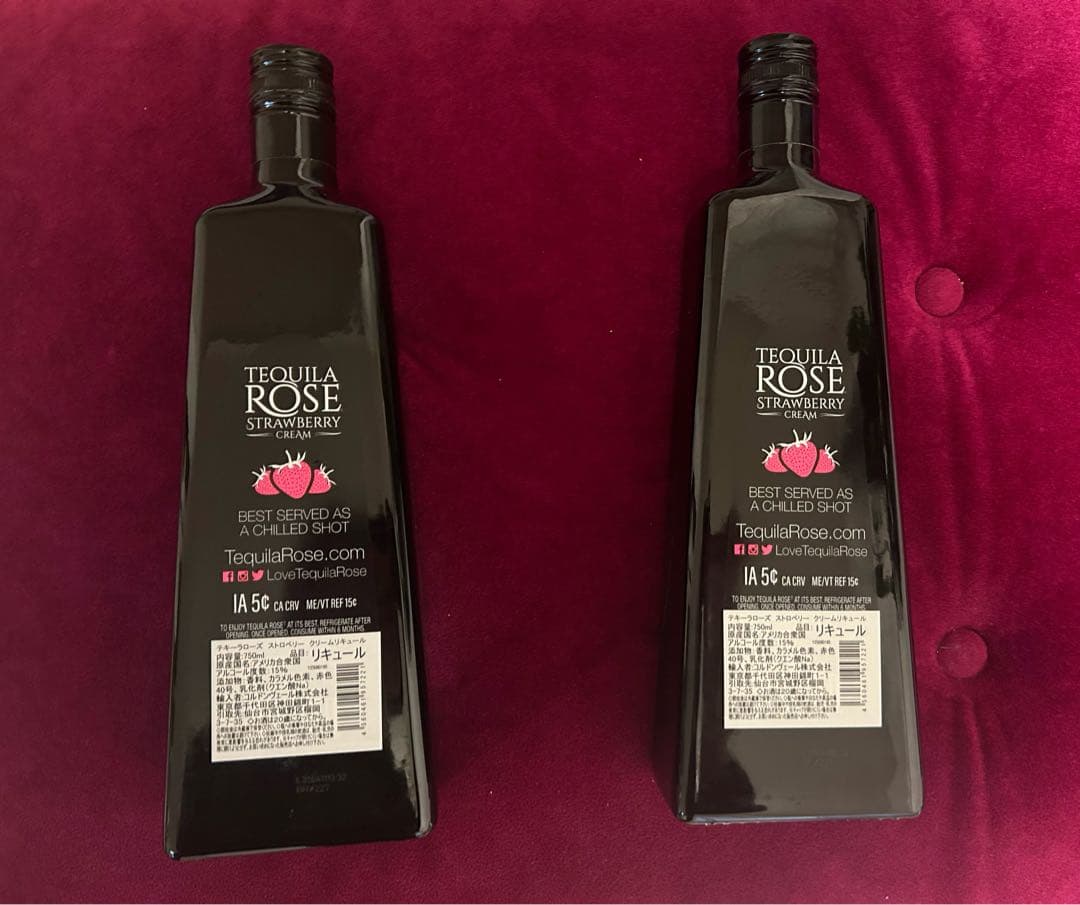 【未開封】TEQUILA ROSEストロベリークリーム　テキーラローズ 2本