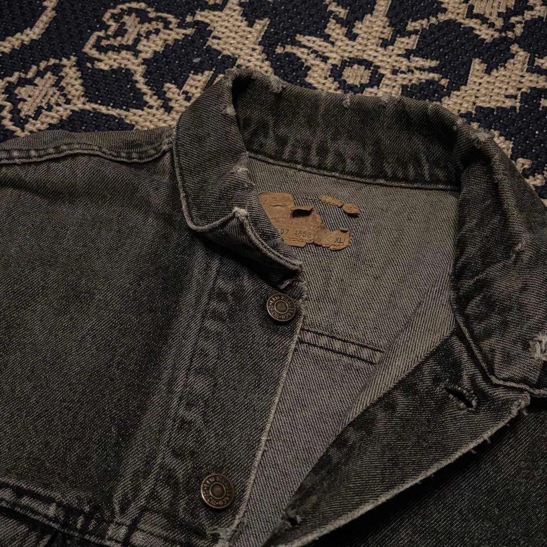 「vintage」 80s Levi's 70507 ブラック デニムジャケット