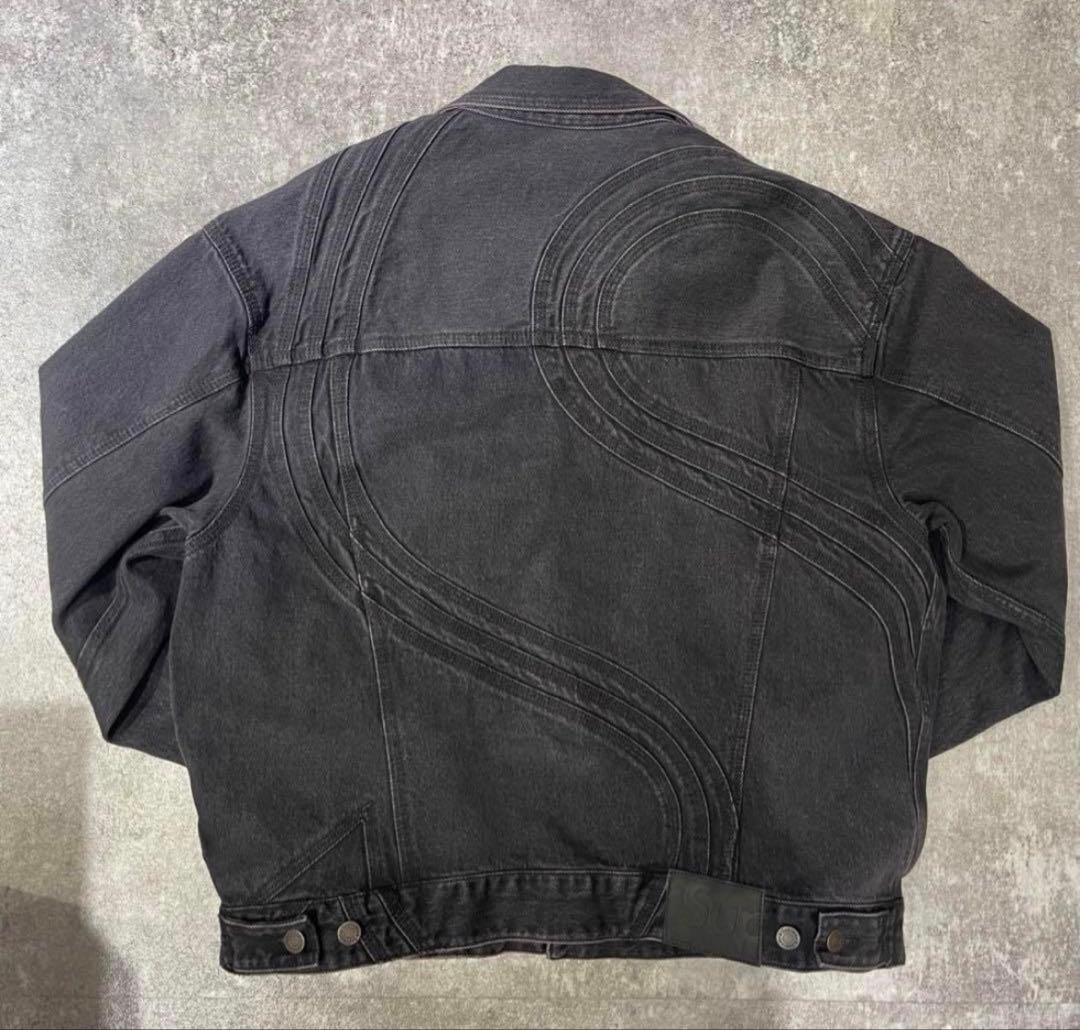 Supreme S Logo Denim Trucker Jacket 黒