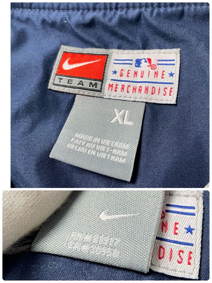 XL Yankees NIKE プルオーバー ナイロンジャケット 刺繍 ネイビー