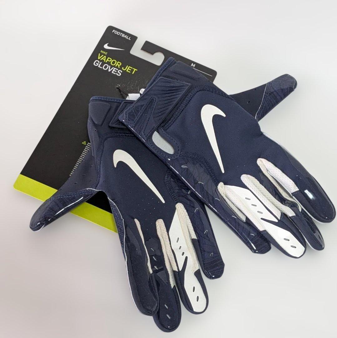 NIKE アメフトグローブ ネイビー 光沢 グリップ力 M