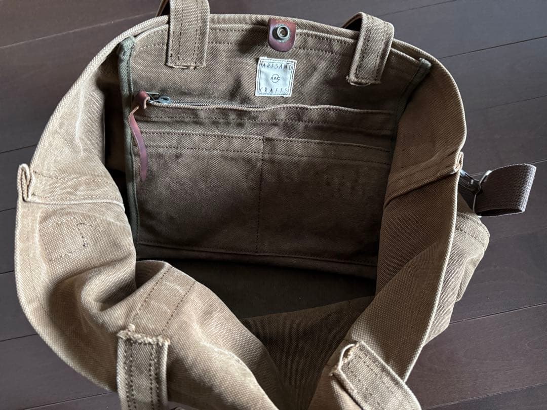 バッグ ARTS&CRAFTS AGING CANVAS 2WAY TOTE