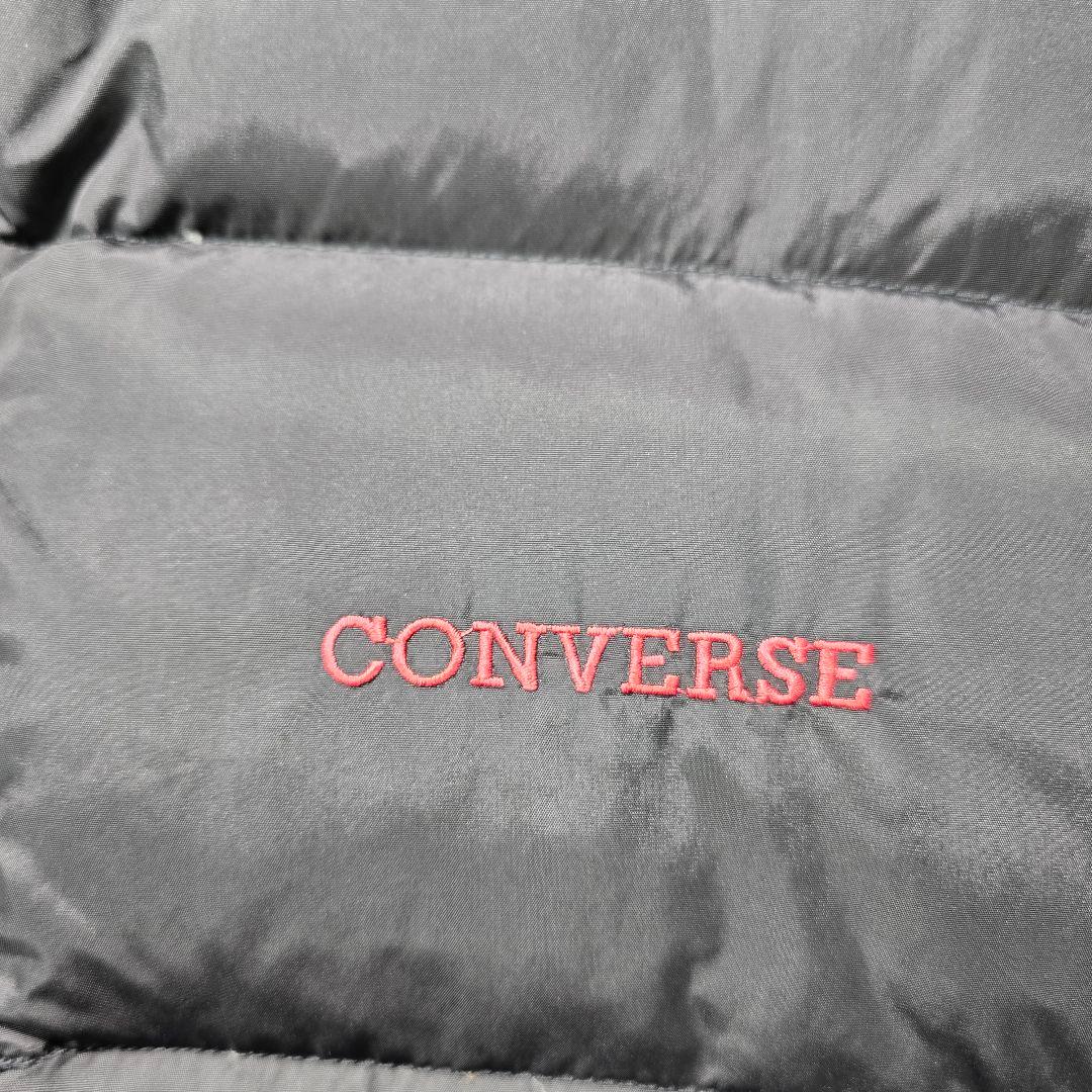 CONVERSE　ヴィンテージ　肉厚　ダウンベスト　L　90s　ブラック　古着