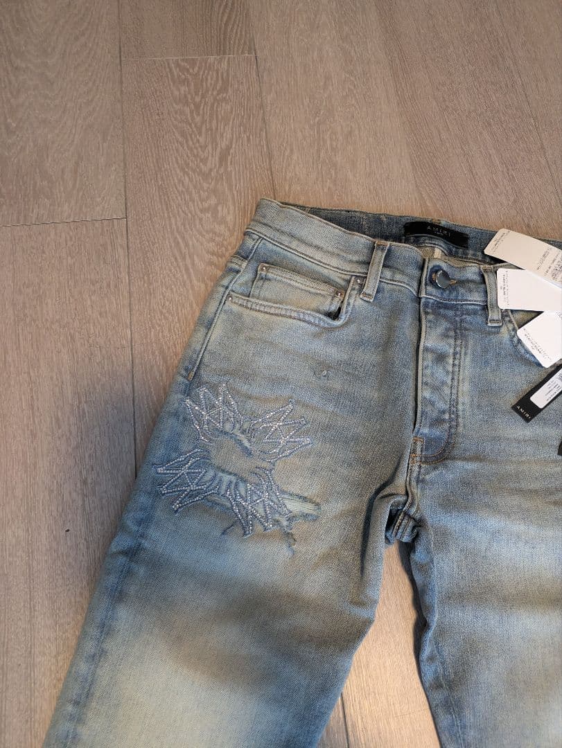 AMIRI　ラインストーン スキニーデニムパンツ　29
