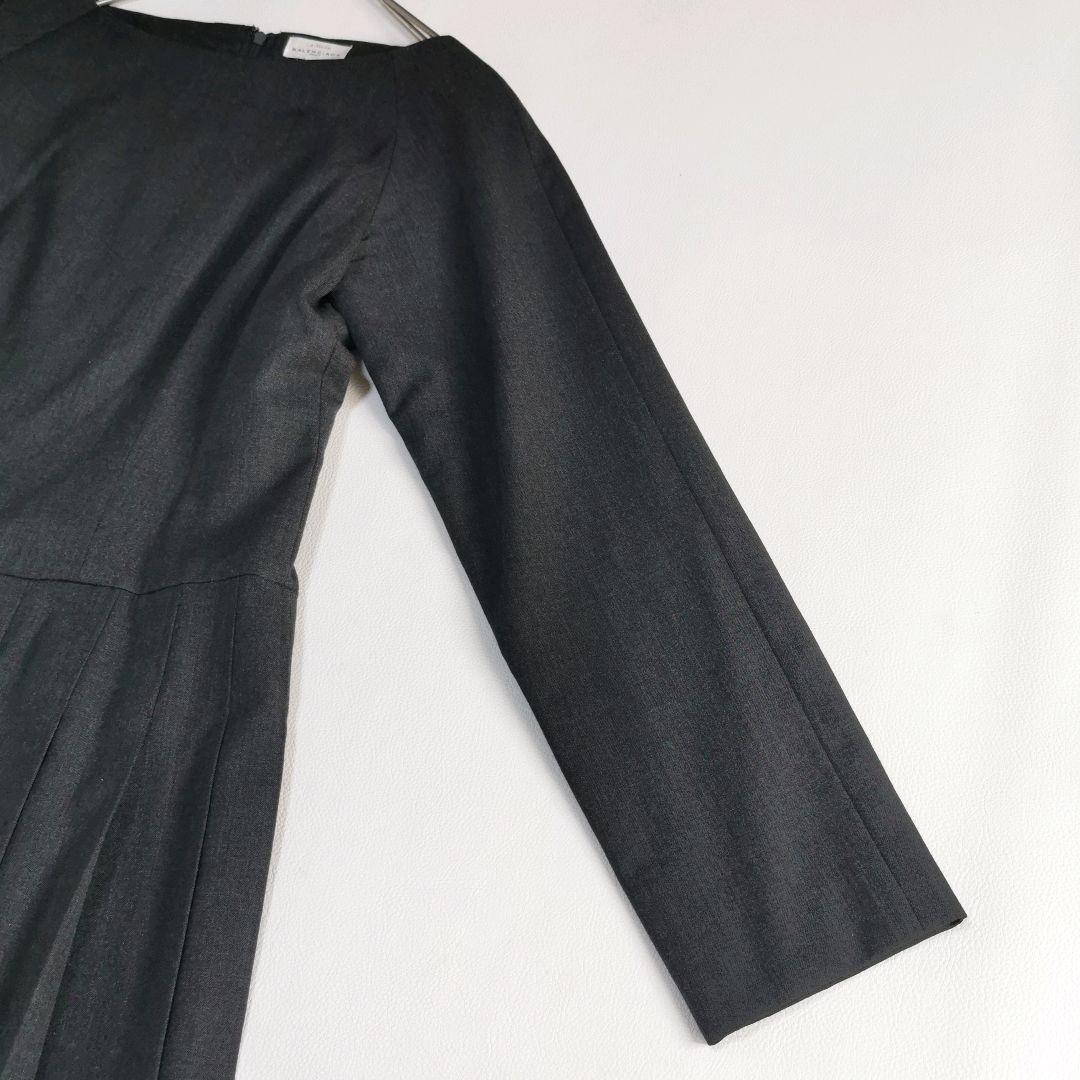 【美品✨】バレンシアガ ロングワンピース プリーツ フレア ウール100% 38