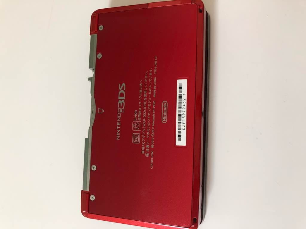 3DS レッド 本体充電器 カセット付き