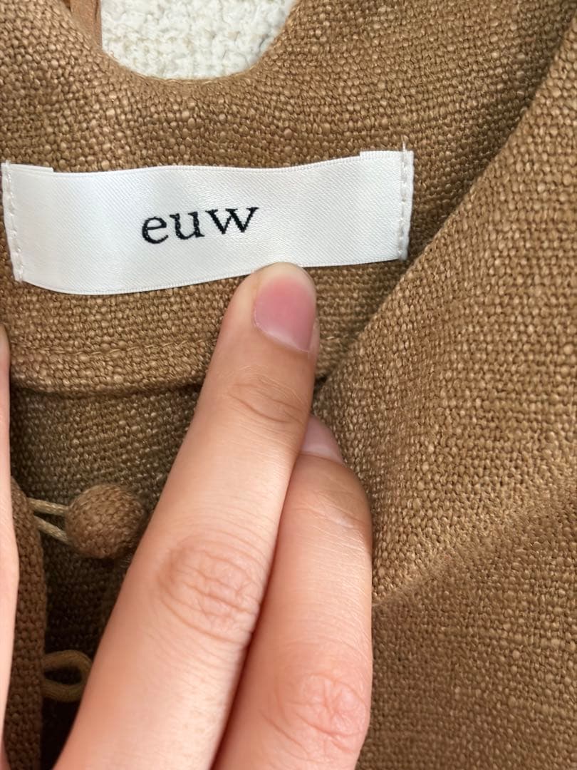 euw♡nuance collar gilet ブラウン