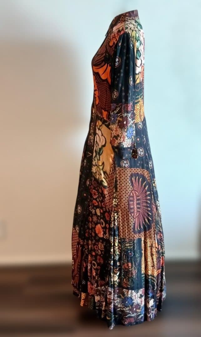 Desigual 花＆パッチワーク柄ワンピース L