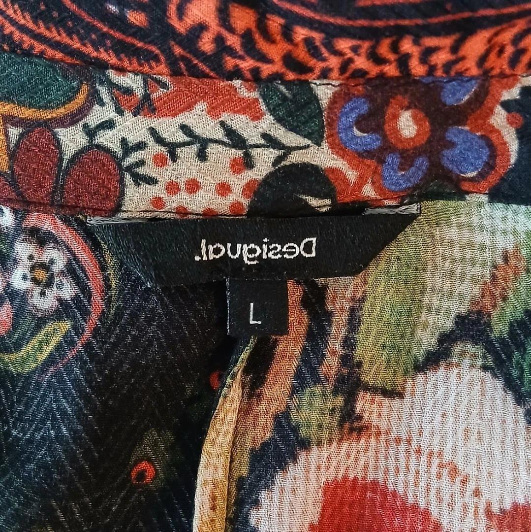 Desigual 花＆パッチワーク柄ワンピース L