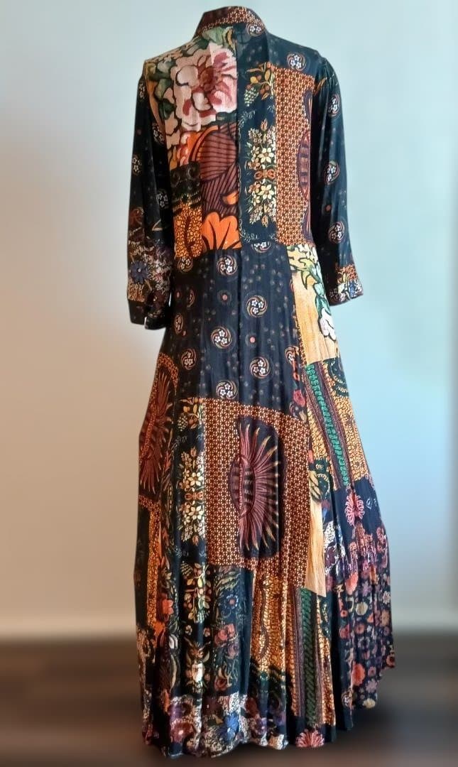 Desigual 花＆パッチワーク柄ワンピース L