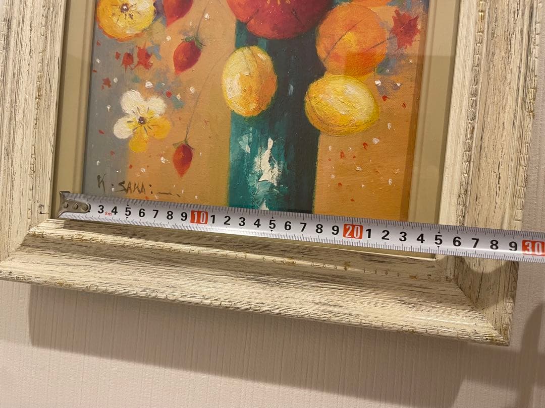 最終値引き!酒井健吉　 『ポピー』 油絵・油彩画　直筆