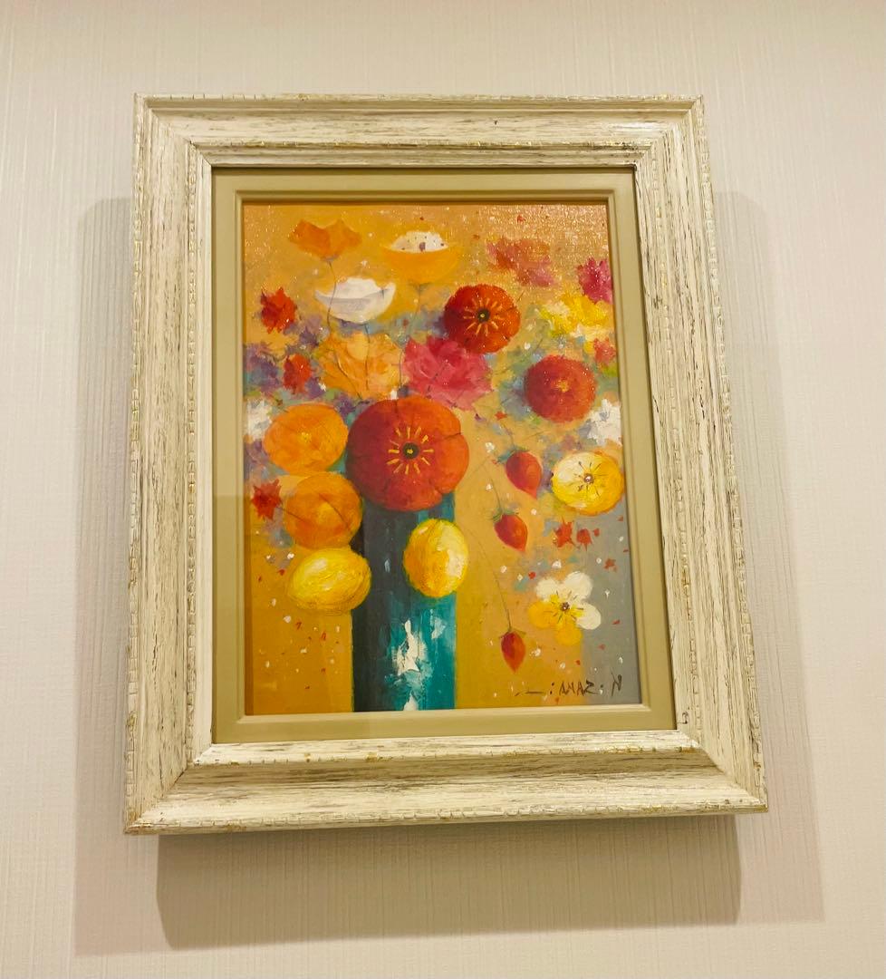 最終値引き!酒井健吉　 『ポピー』 油絵・油彩画　直筆