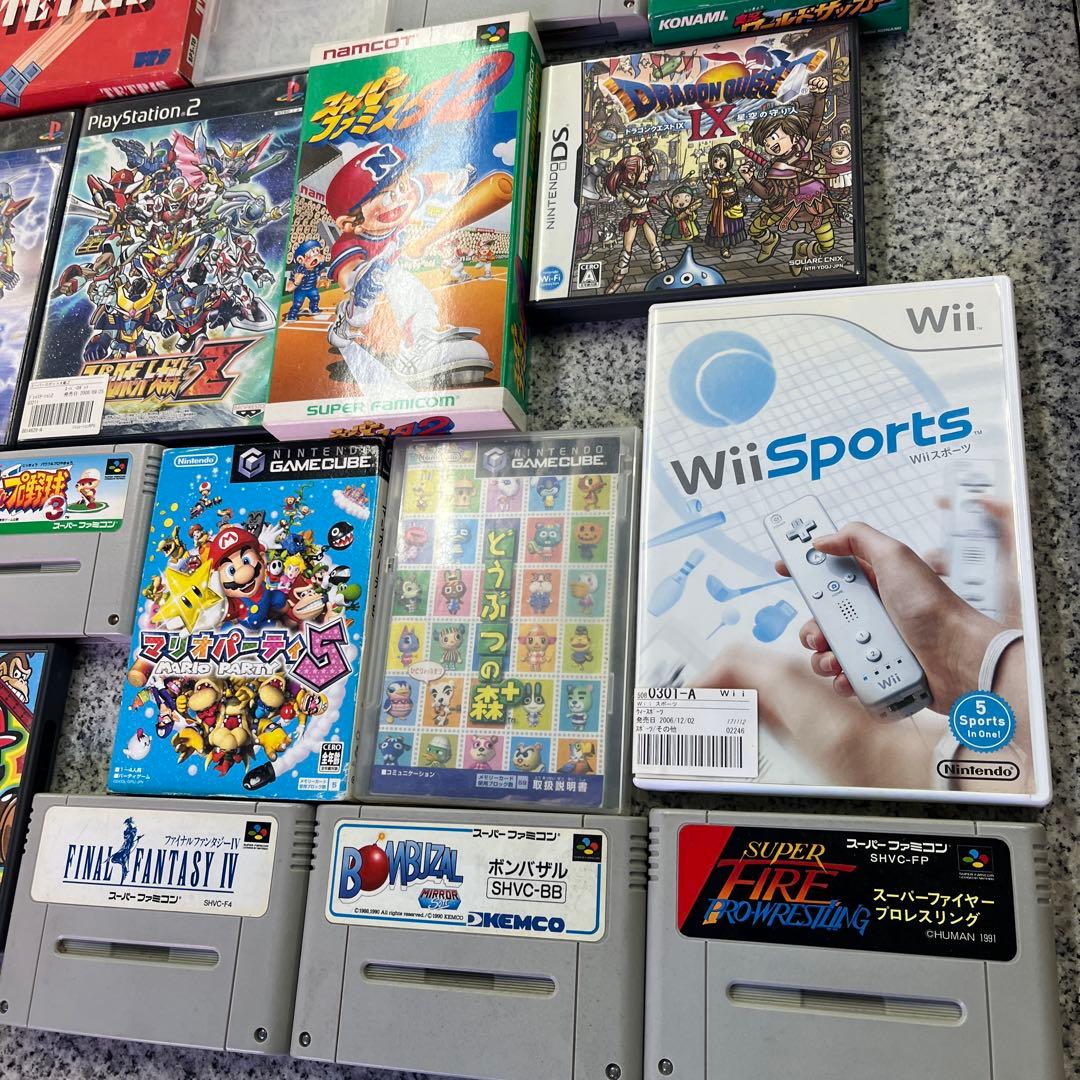 v*r様 ゲームコレクションセット ファミコン アドバンス PS2 wii キュ