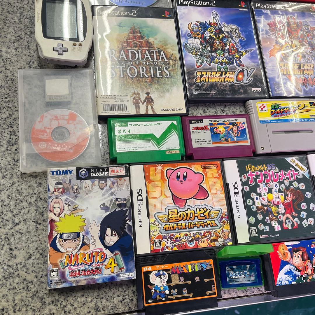 v*r様 ゲームコレクションセット ファミコン アドバンス PS2 wii キュ