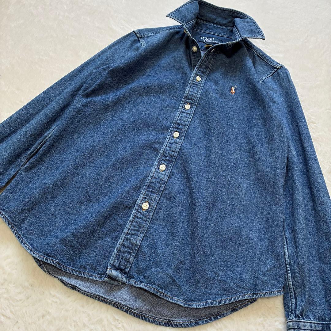 ラルフローレン デニムシャツ スリムフィット 現行タグ