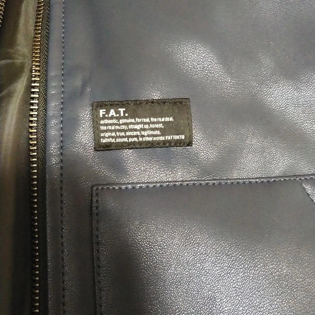 F.A.T. ネイビー ジップベスト　FATサイズ