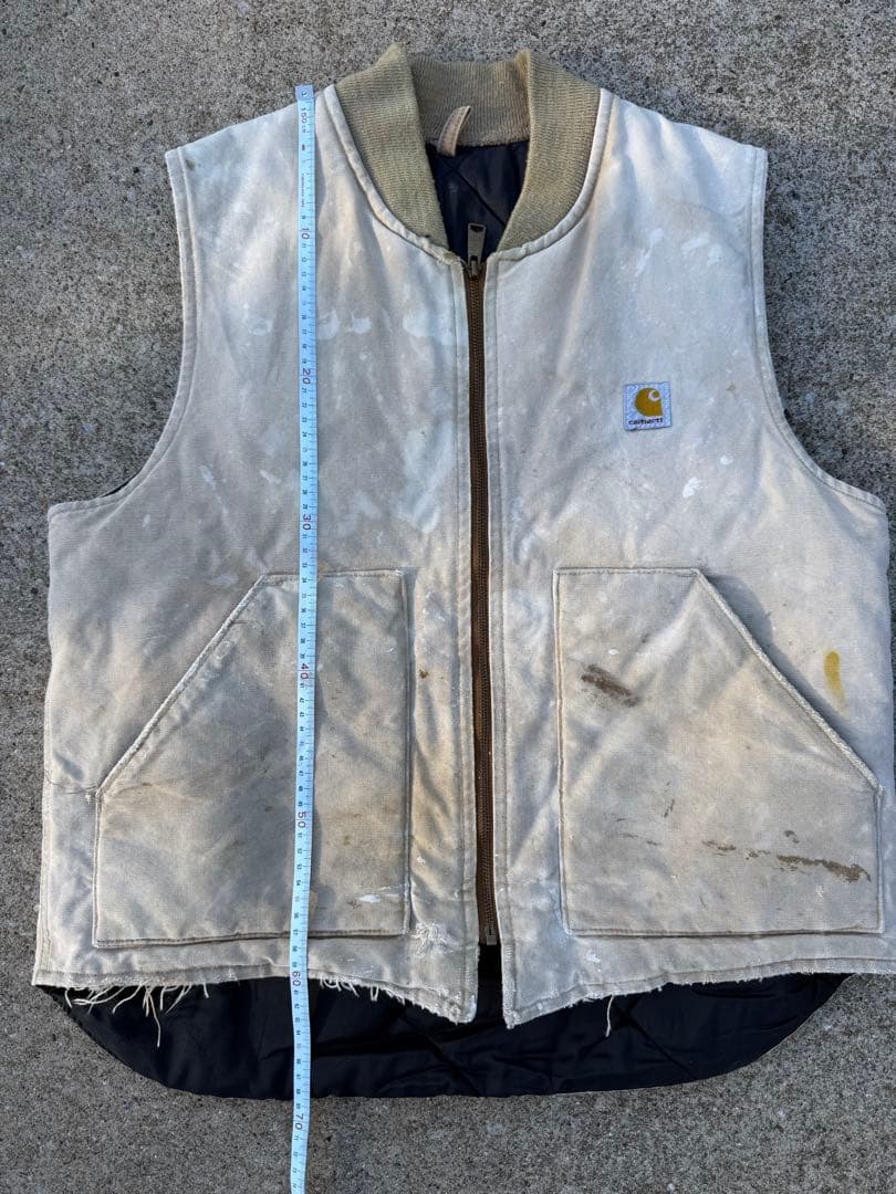 Carhartt USA製 ダックベスト L サンドストーン キルティング