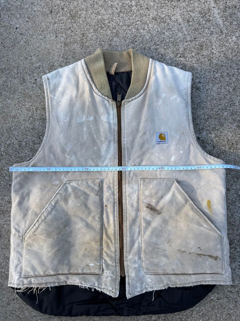 Carhartt USA製 ダックベスト L サンドストーン キルティング