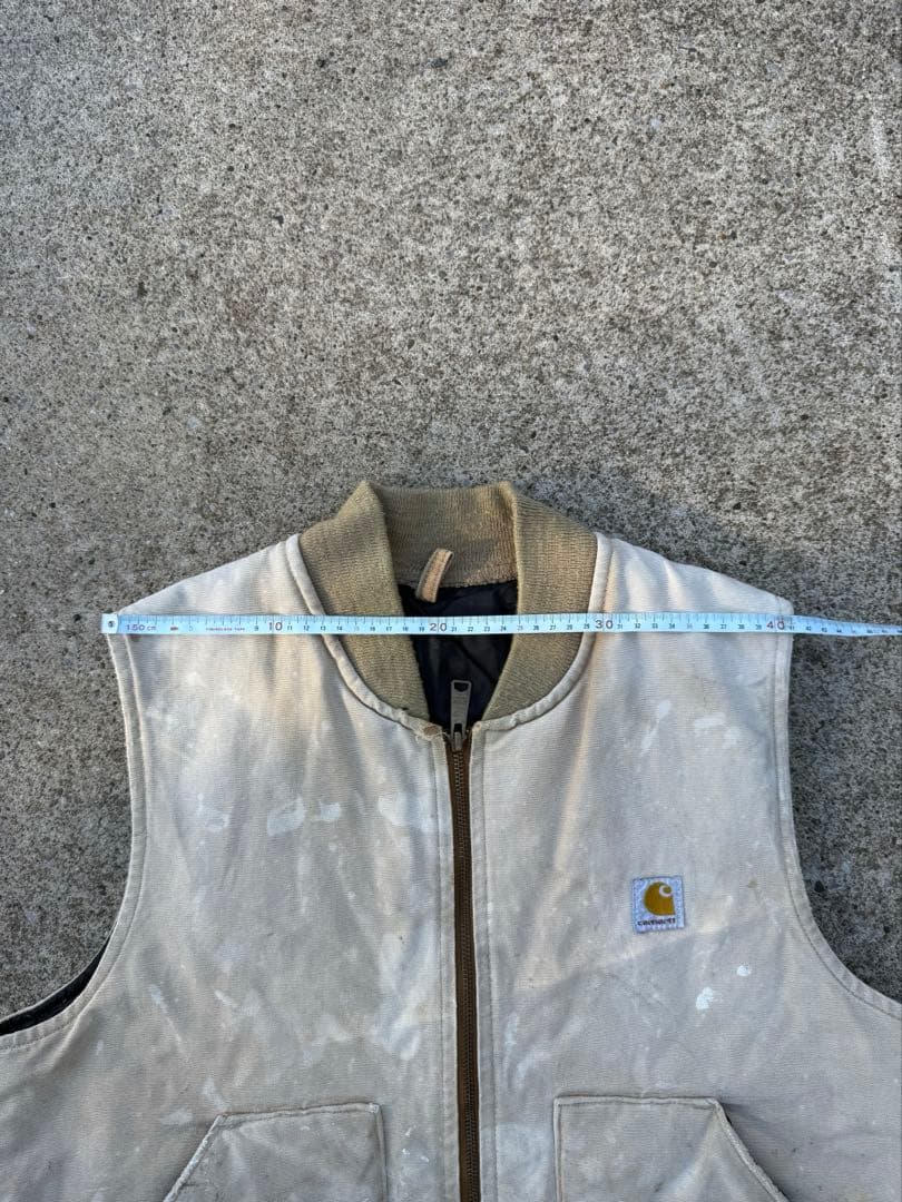 Carhartt USA製 ダックベスト L サンドストーン キルティング