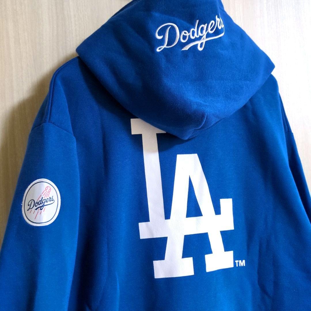 【値下】170 ドジャース　MLB　大谷　ロゴワッペン　ビッグロゴ　パーカー