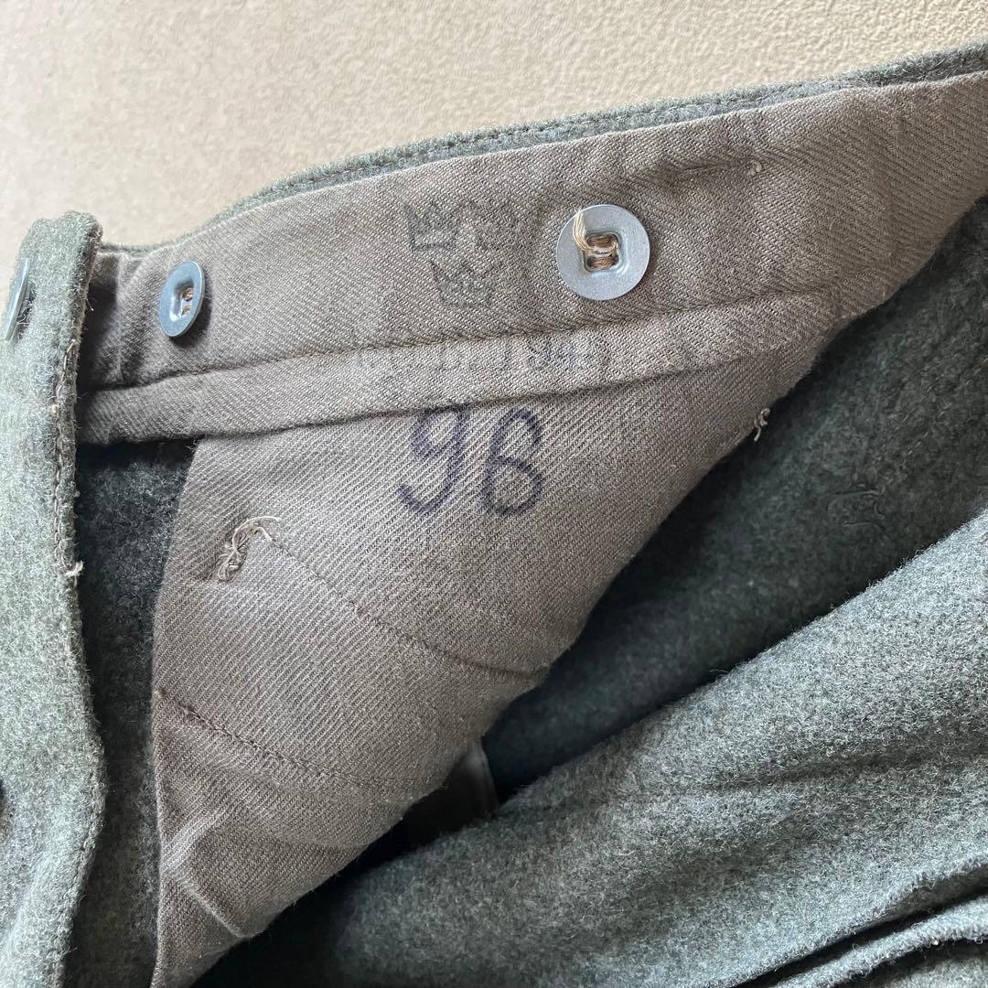 未使用　40s スウェーデン軍　M39 ウールパンツ　カーゴ　ユーロミリタリー