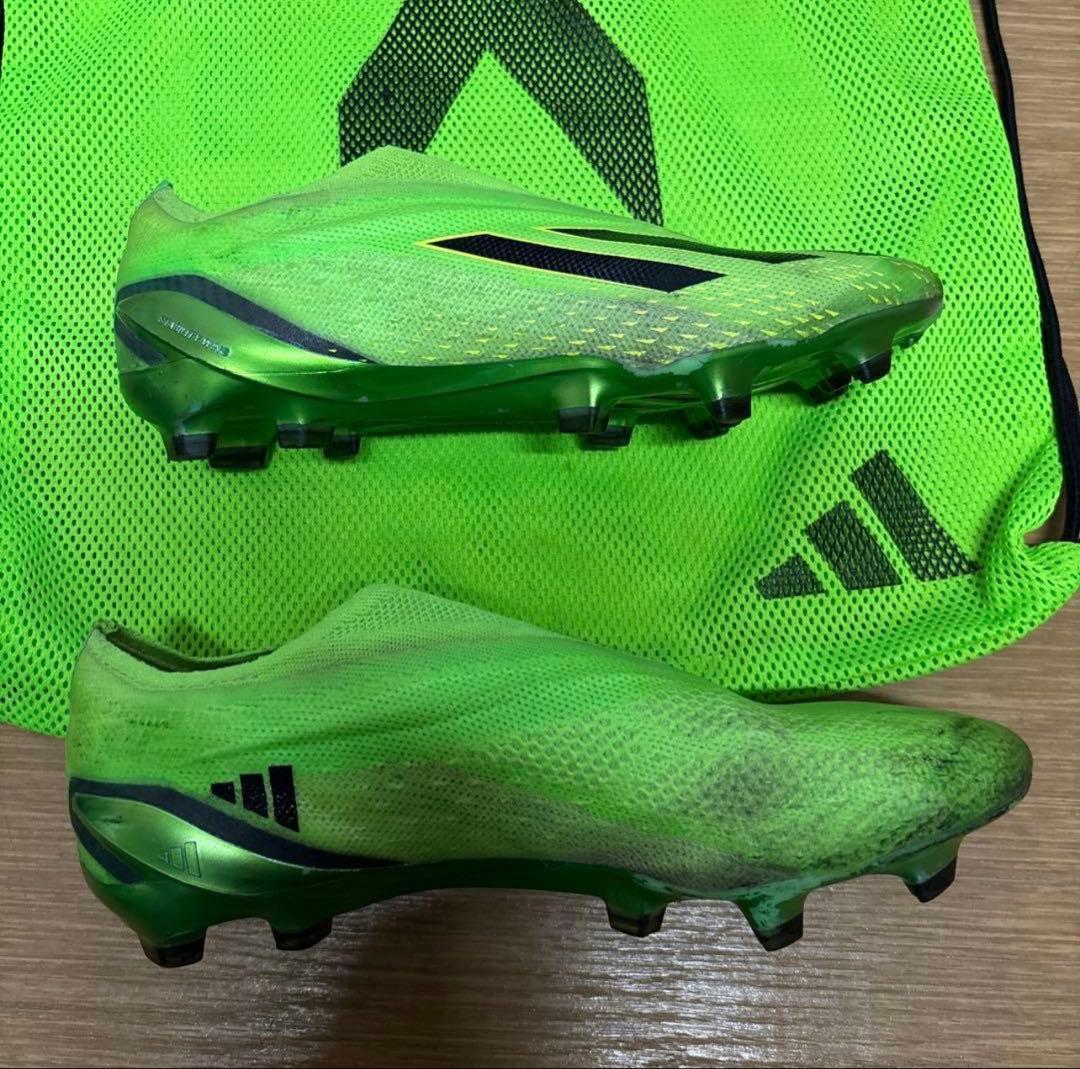 adidas Xシリーズ サッカーシューズ 蛍光緑 収納バッグ付き