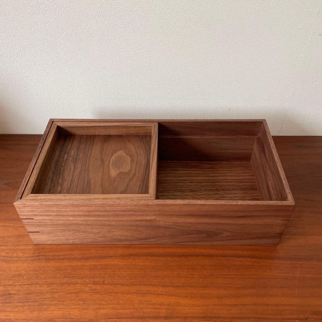 ウォールナット 小物入れ　内箱スライド仕様