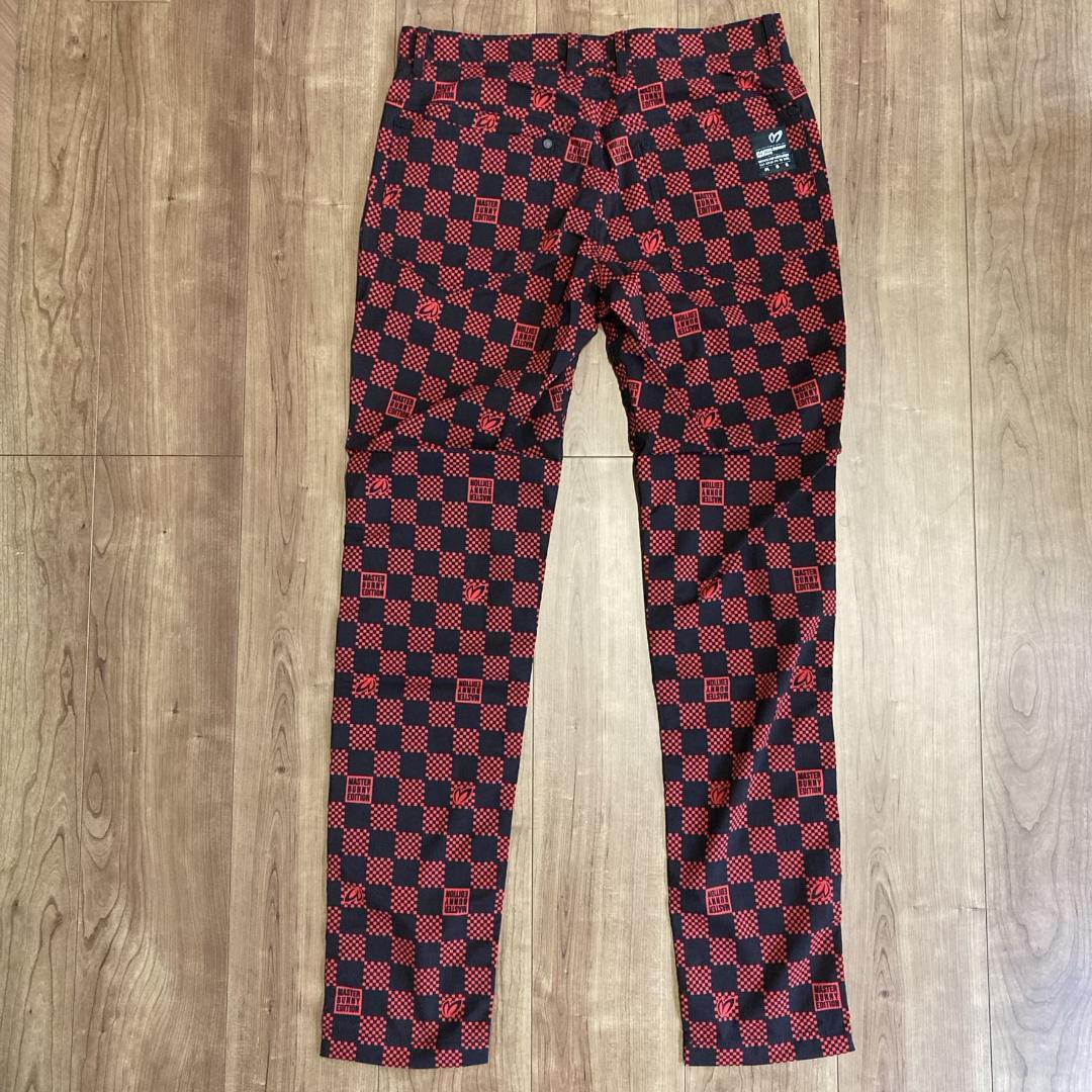 新品　マスターバニー　パーリーゲイツ　ストレッチパンツ　チェッカーフラッグ　人気