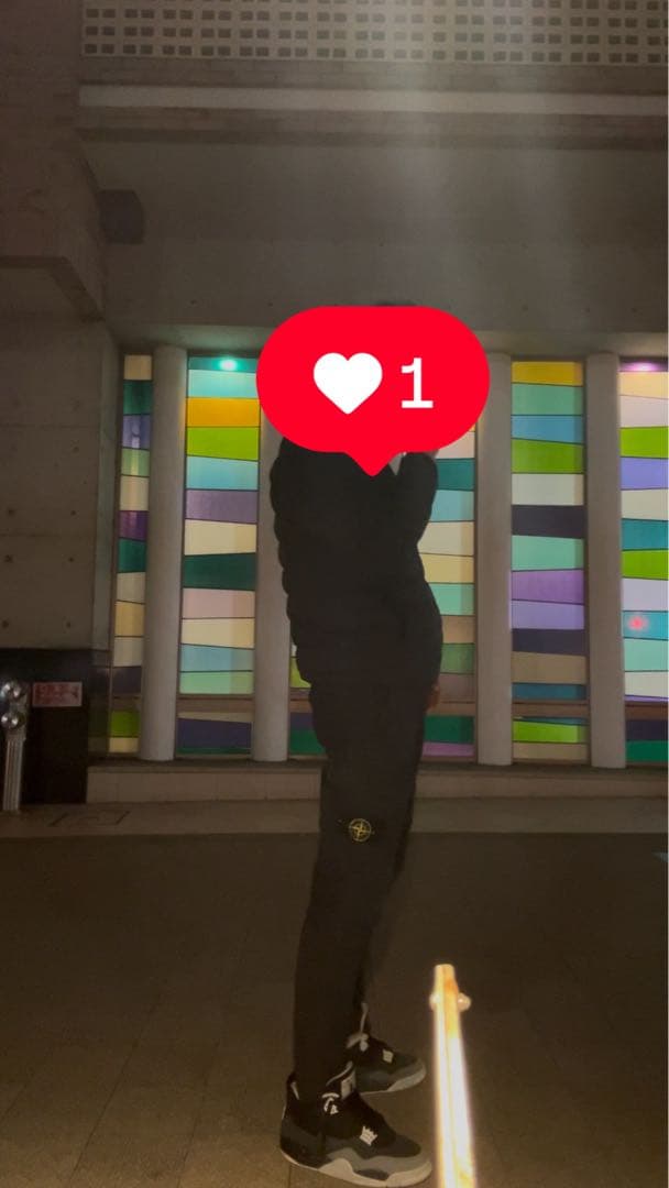 STONE  ブラックカーゴパンツ