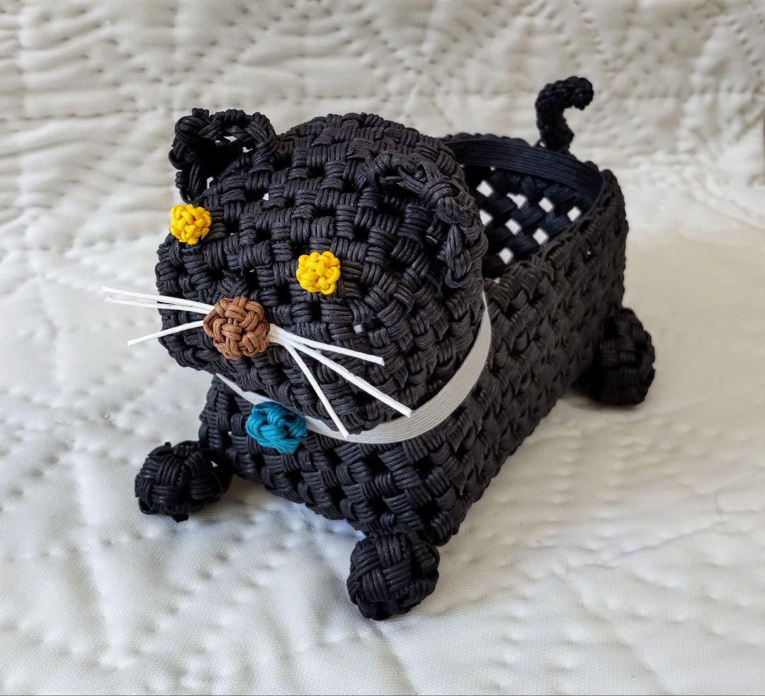 ダンプママ クラフト犬型の小物入れ&猫三匹 ハンドメイド