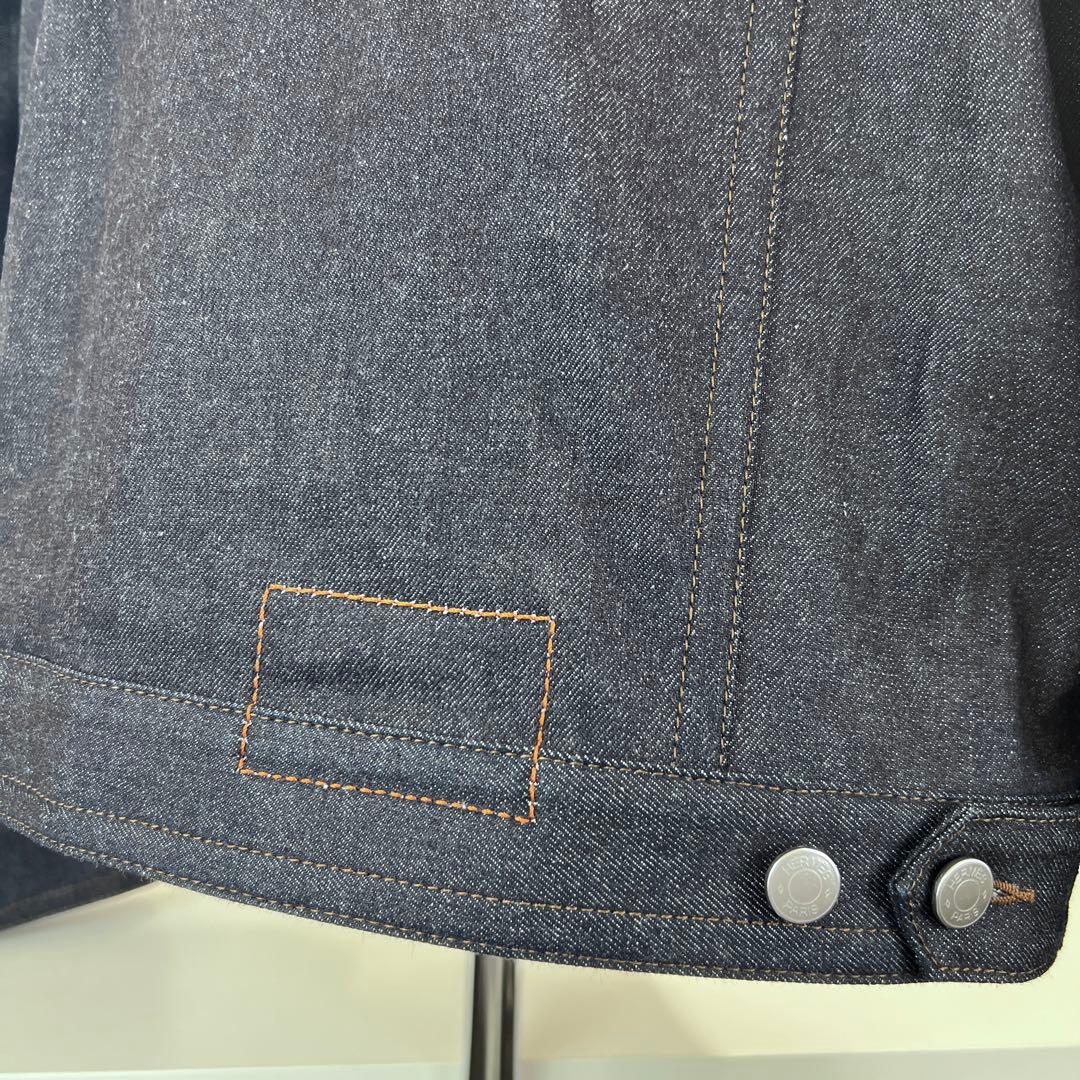 新品未使用　HERMES エルメス　デニムジャケット　インディゴ　ブルー　52