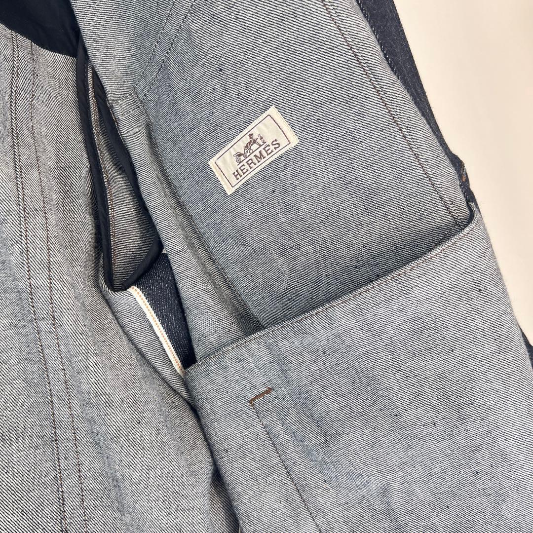 新品未使用　HERMES エルメス　デニムジャケット　インディゴ　ブルー　52