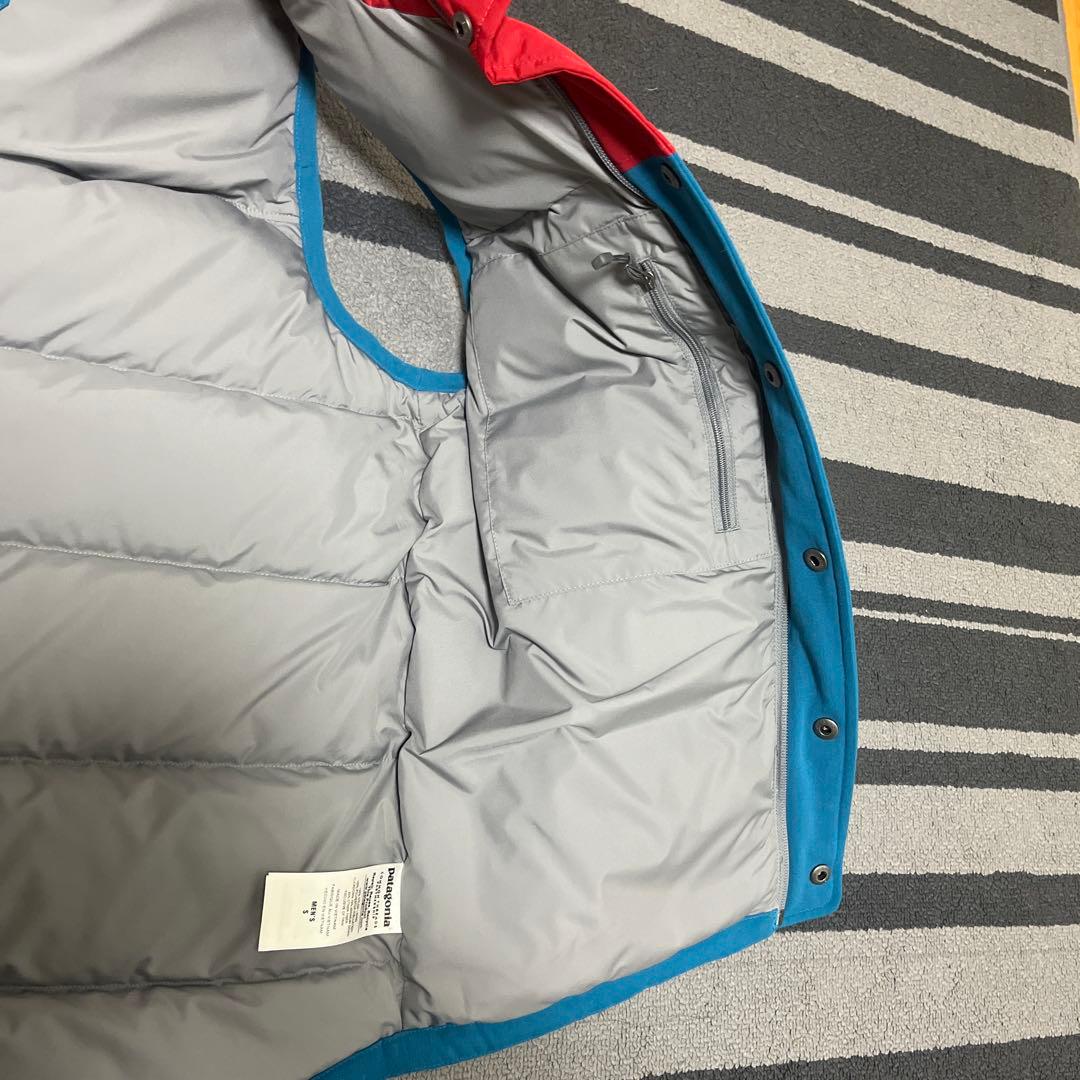 Patagonia ダウンベスト 赤青