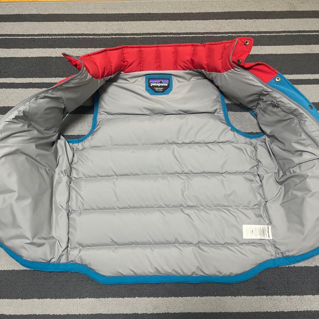 Patagonia ダウンベスト 赤青