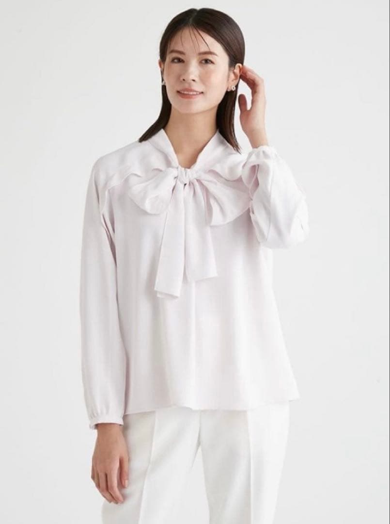 【新品未使用】CELFORD セルフォード♪リボンブラウス WHT 36