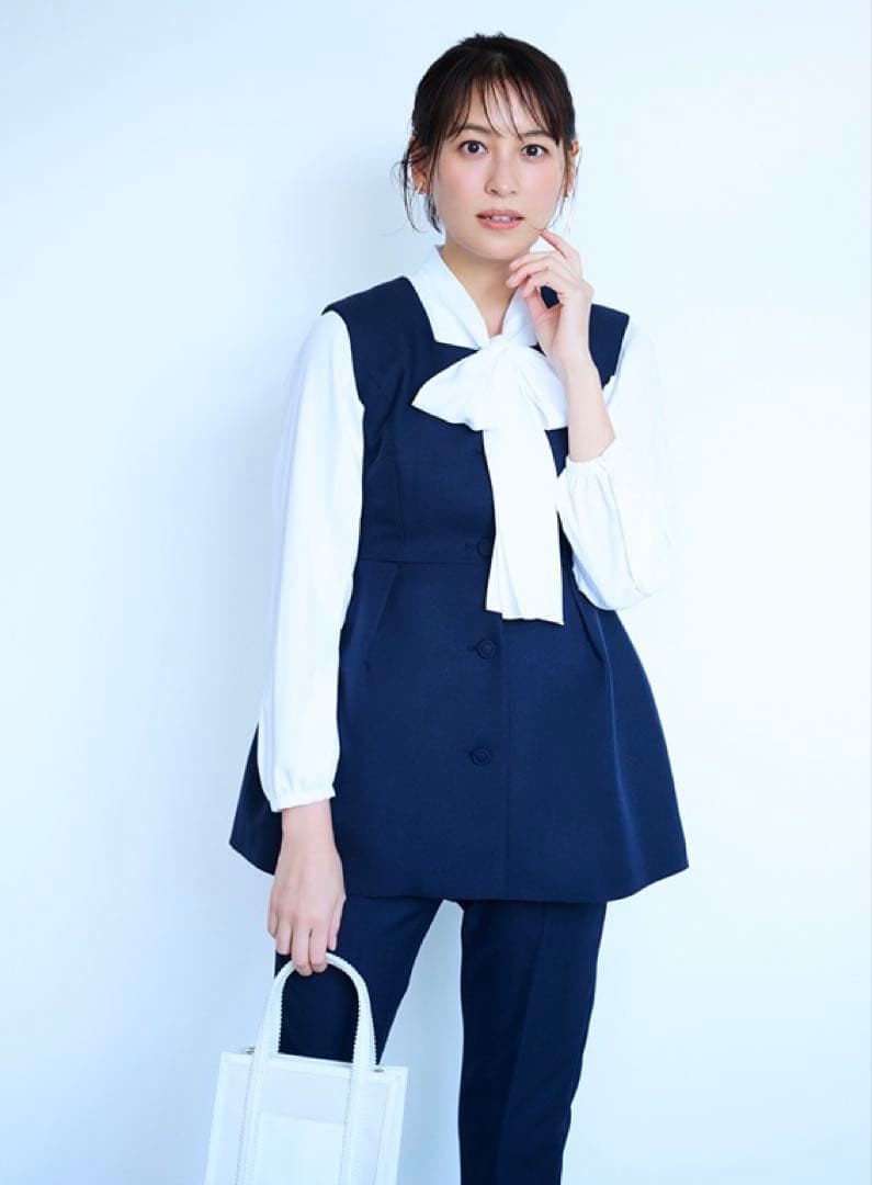 【新品未使用】CELFORD セルフォード♪リボンブラウス WHT 36