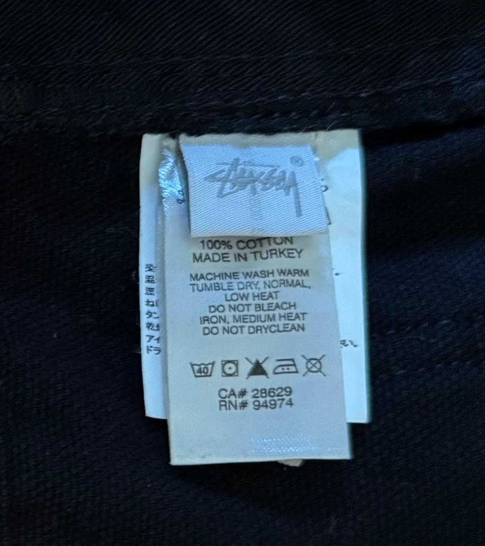 Stussy ブラック ワークパンツ