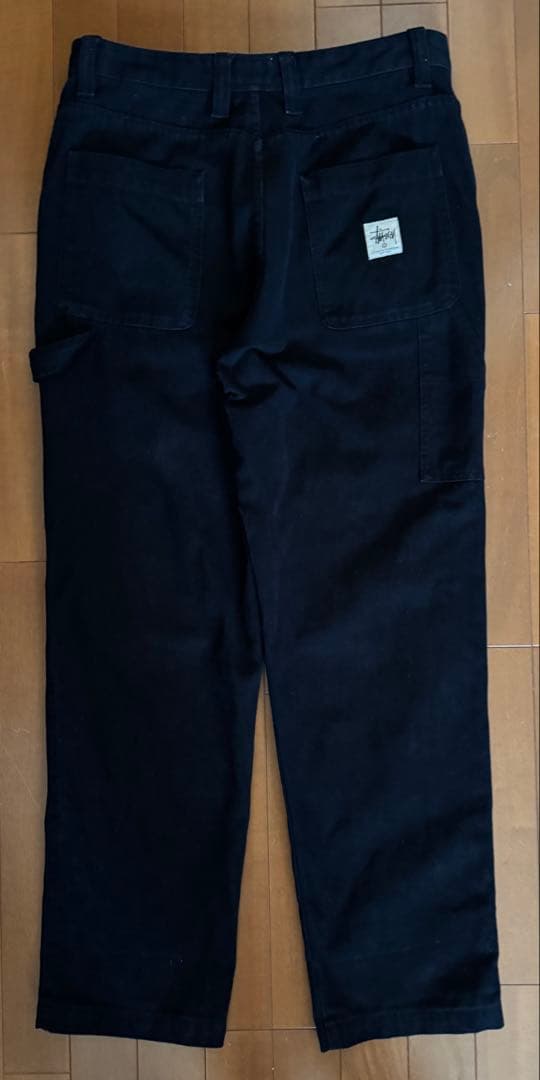 Stussy ブラック ワークパンツ