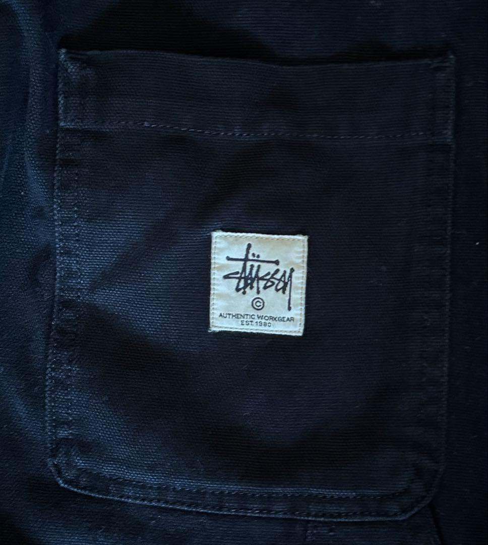 Stussy ブラック ワークパンツ