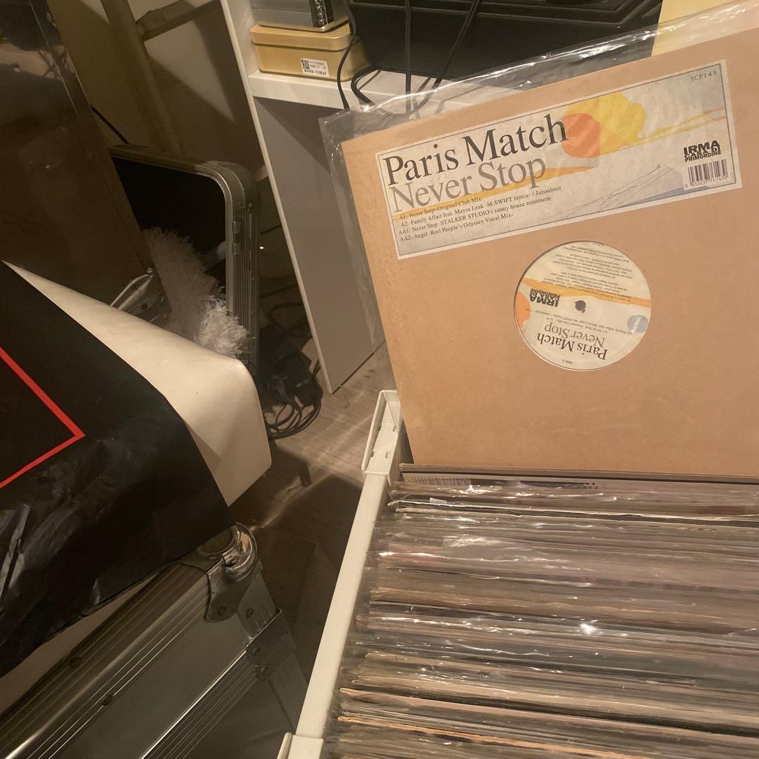 アナログ レコード　Paris match never stop IRMA