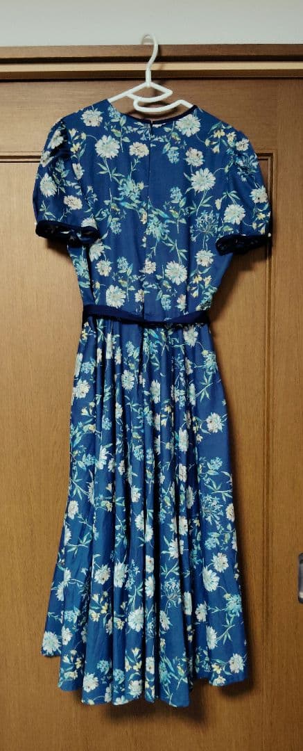 綿ローンサーキュラーロングワンピース　ハンドメイド