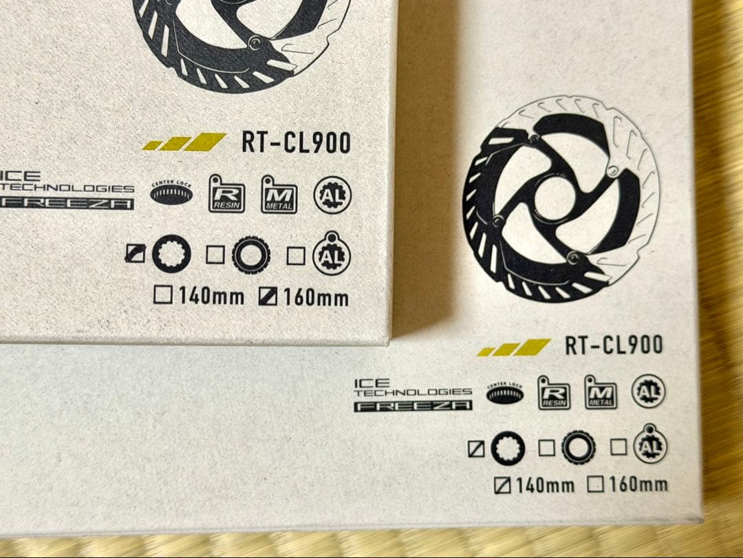 シマノ ディスクローター RT-CL900 140/160mmセット（内セレ）