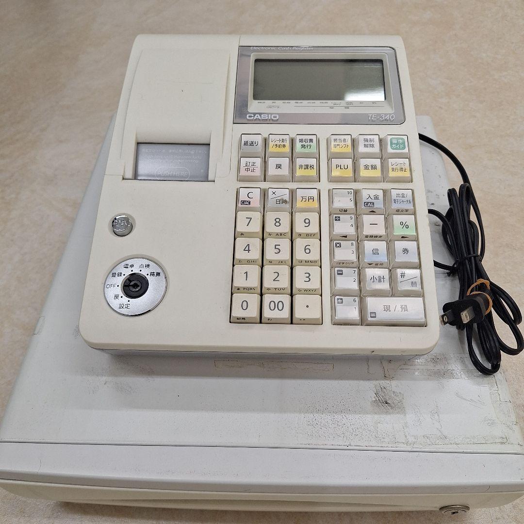 CASIO レジスター TE-340 説明書あり ロール紙つき