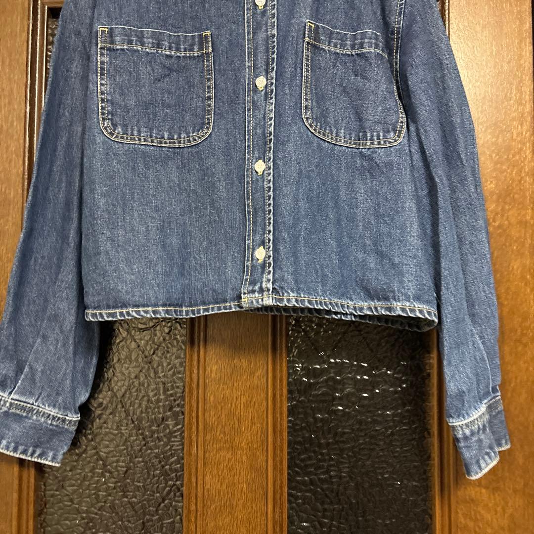 スピックアンドスパン　ショートデニムシャツ